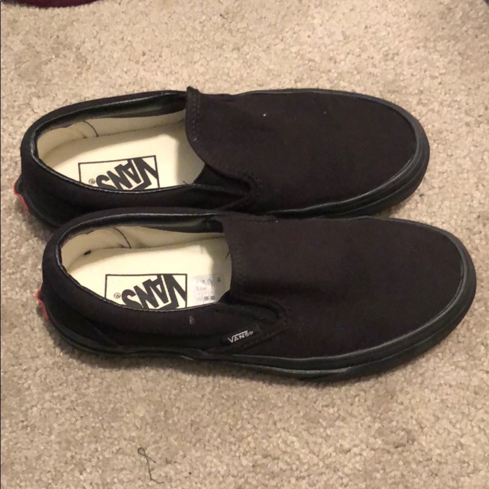 Vans Slip On Skate Shoe - Black Monochrome